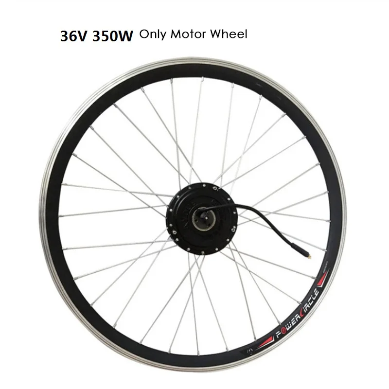 Only Wheel 350W Комплект для переоборудования электрического велосипеда 36V 12A moteur Electrique Velo Батарея Мотор Набор для электровелосипеда конверсионный комплект ступицы Bicicleta Electronica - Цвет: Only Wheel 350W