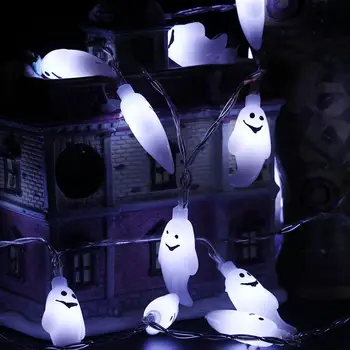

4.5M Ghost String Lights 40 LEDs With 2 Remote Control IP65 Waterproof Light String For Halloween Haunted(White Light)