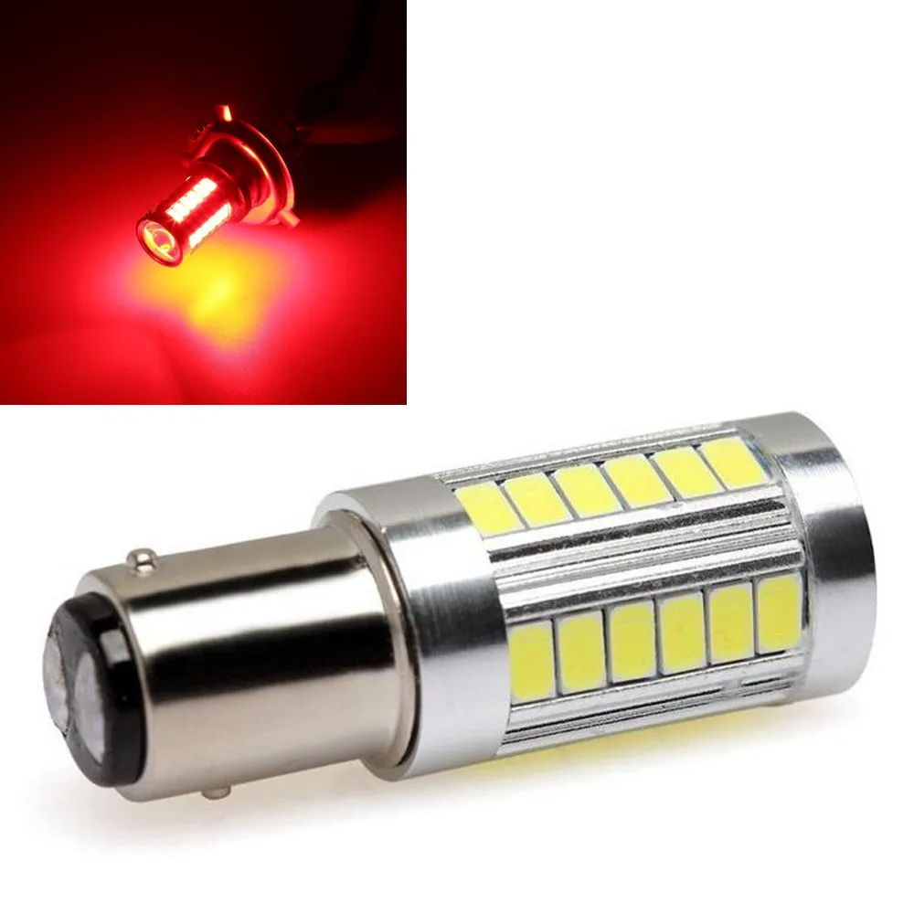 Красный BAY15D 1157 P21/W 1142 Автомобильный задний стоп светильник 5730 33 SMD 33SMD