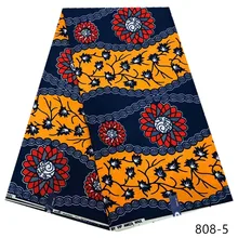 Полиэстер воск принты ткань Анкара бинтареал воск высокое качество 6 ярдов африканская ткань для вечерние платья 808