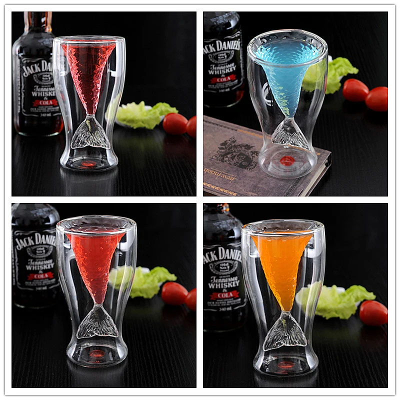 

Creative Cocktail Glass Personality Crystal Glass Red Wine Bar Bar Night Bartender Mermaid Cup Whiskey Cup Glass Cup Drink ware
