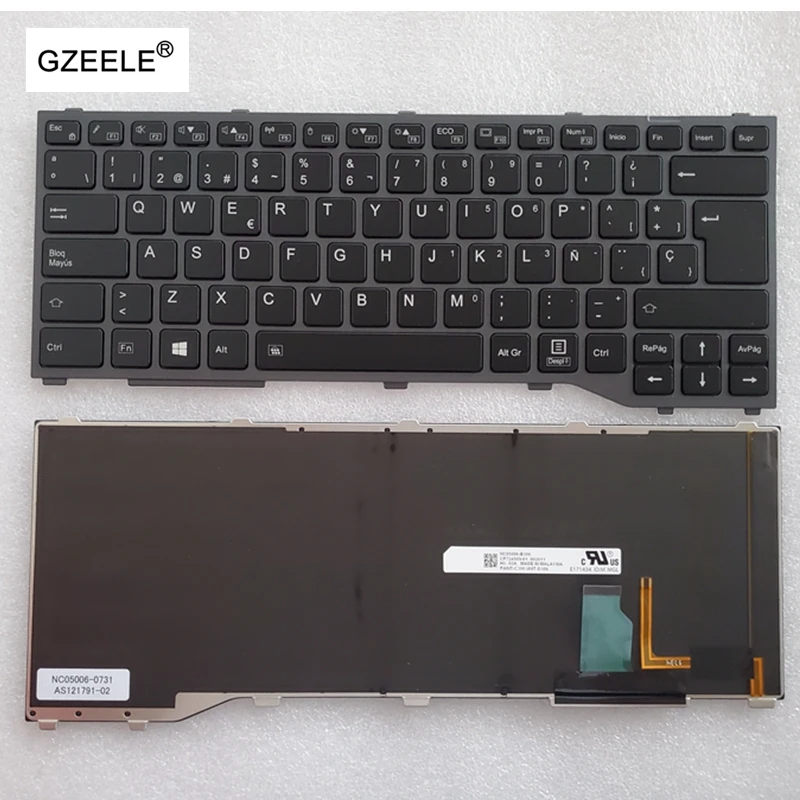 

FR/Испанский SP Клавиатура для ноутбука Fujitsu T937 t937 Подсветка