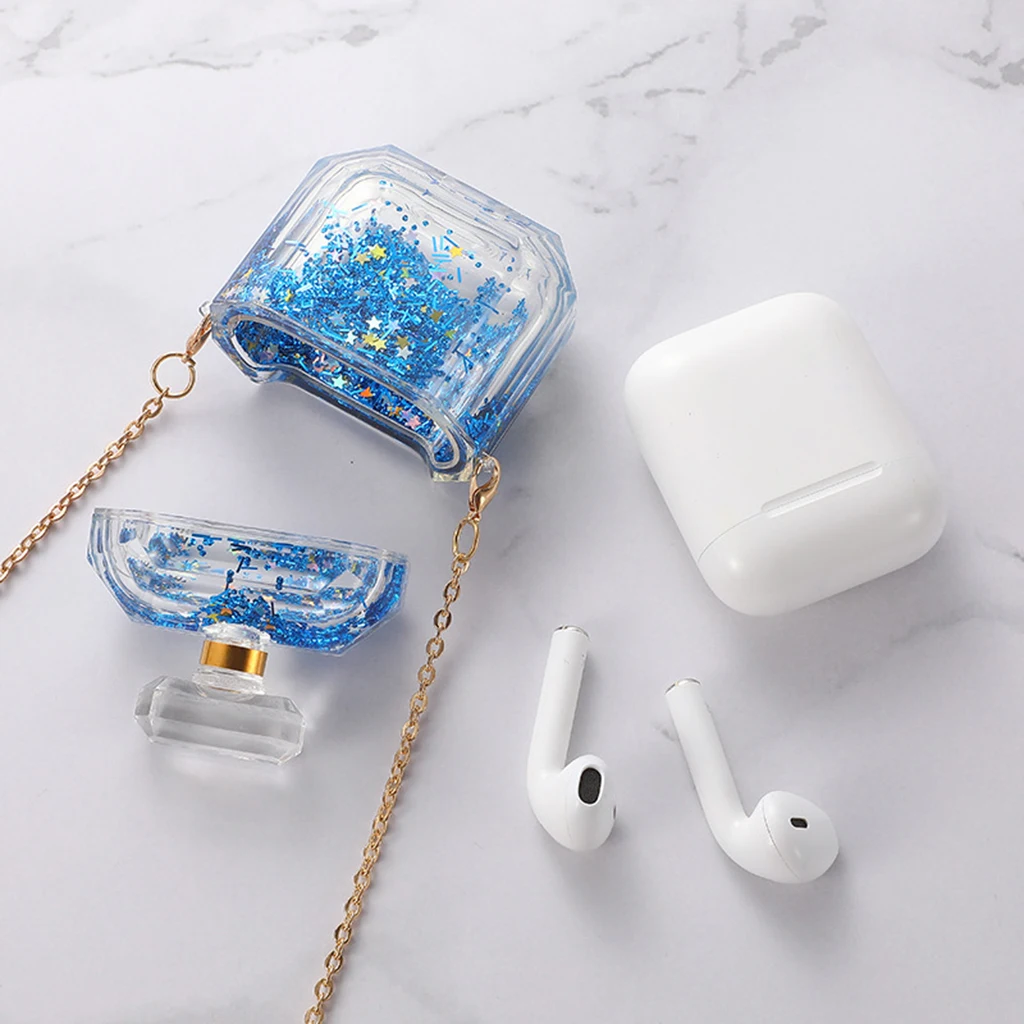 Жидкий зыбучий песок флакон духов для AirPods Bluetooth беспроводной Чехол для гарнитуры