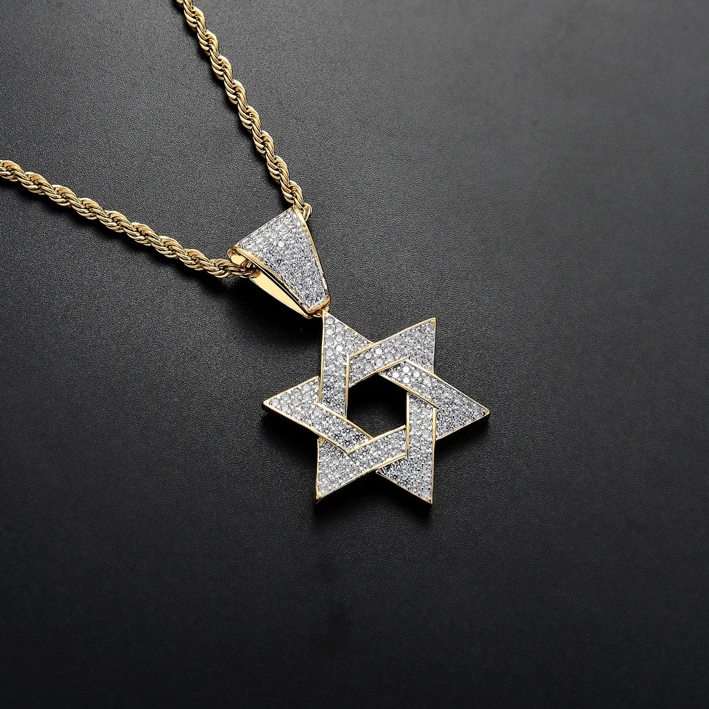 

Geometric Iced Out Bling Bling Pendant Necklace Mirco Pave Prong Setting Men Women Female Male Fashion Hip Hop Jewelry BP104