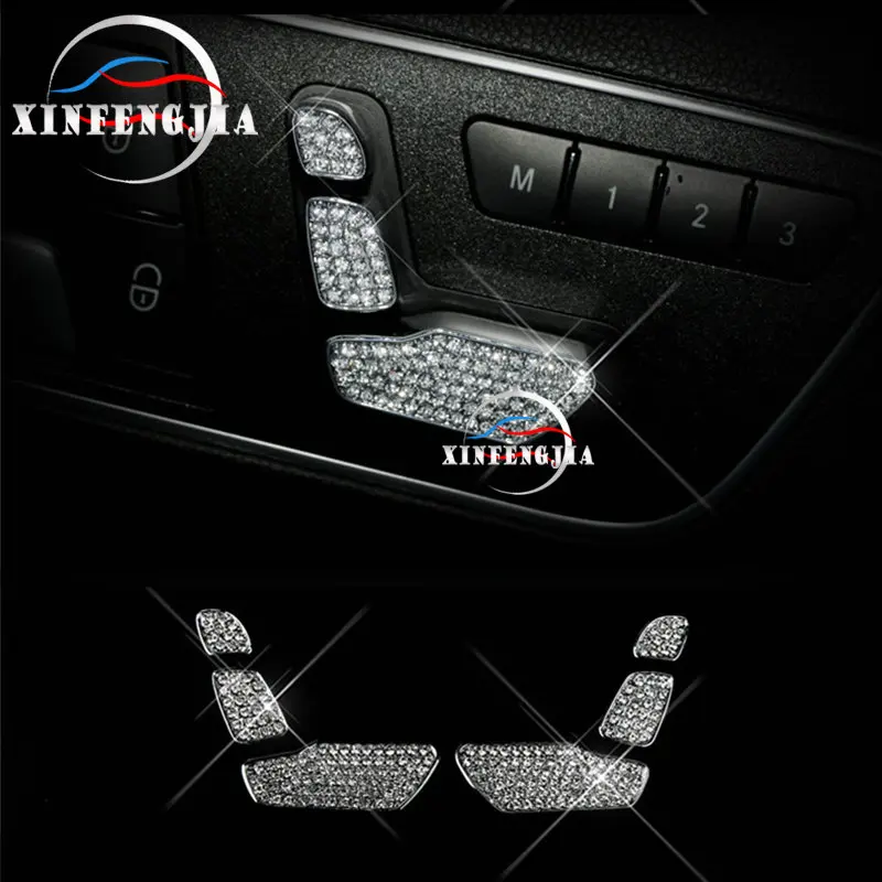 

For Mercedes-Benz C E ML GL GLK CLS Class W204 W212 W166 X204 Crystal Style Seat Adjust Buttons Trim