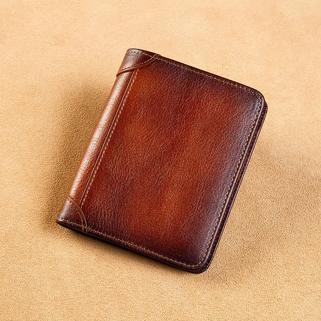 Hot Genuine Leather Wallet Men Small Mini Leather Wallet For Men Fashion  Bussiness Pocket Retro Purse High Quality - Wallets - AliExpress