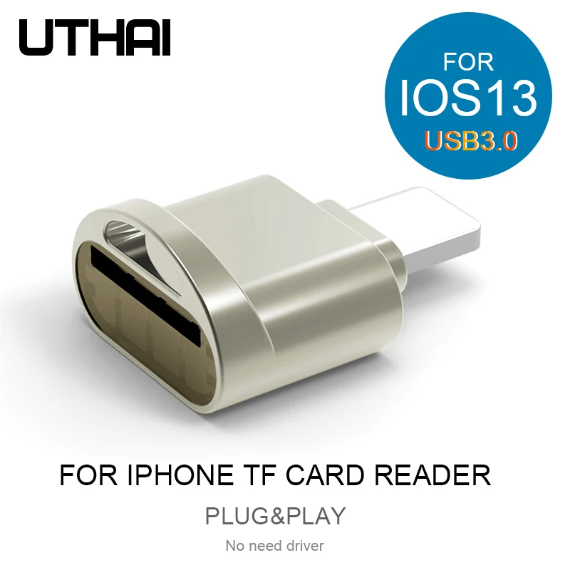 Microsd-Adapter Tf-Card-Reader Lightning Usb3.0-Plug Uthai-C60 iPhone No-Need-Driver