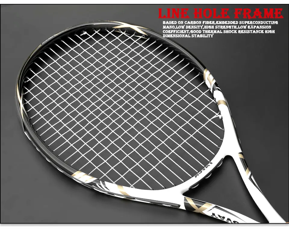 Унисекс Профессиональная теннисная ракетка 45-50 фунтов ракетка для тенниса из углеродного волокна материал верха спортивная тренировочная теннисная сумка для ракетки