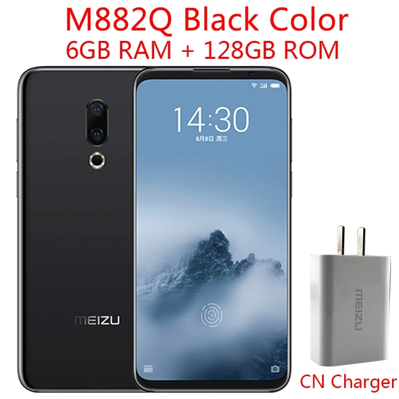 Meizu 16th 4G LTE Snapdragon 845, четыре ядра, 6 ГБ, 64 ГБ, 6,0 дюймов, FHD 1080 P, полный экран, двойная камера заднего вида - Цвет: CN Black  6G 128G
