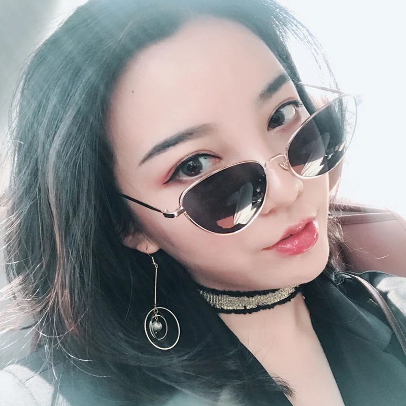 Petit Vintage oeil de chat luneettes soleil femmes marque Concept или miroir lunettes cadre pour Unique dames femme l|Мужские
