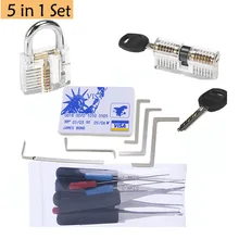 Ferramenta de serralheiro conjunto chave quebrada extrator com fechaduras transparentes para o treinamento e prática de serralheiro pro