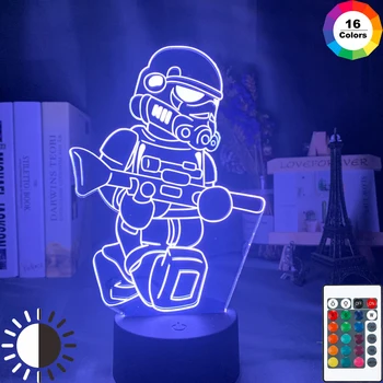 

Acrylic 3d Lamp Star Wars Imperial Stormtrooper Figure Nightlight for Kids Bedroom Decoration Child Table Led Night Light Gift