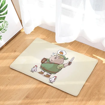 

Cartoon Style Flannel Entrance Doormat Decorative Kitchen Floor Carpet Non Slip Bathroom Rug Home Decor Hallway Floor Mat