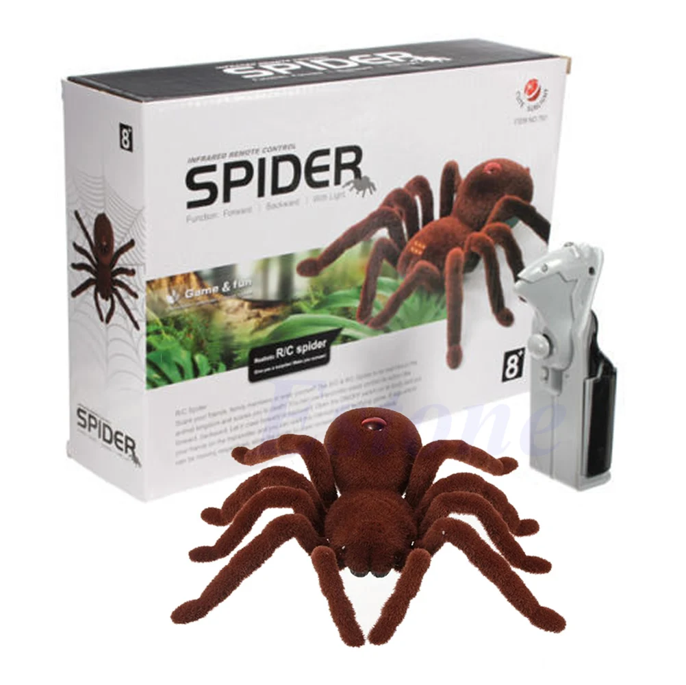 

Kid Gift Remote Control Scary Creepy Soft Plush Spider Infrared RC Tarantula Toy AXYA