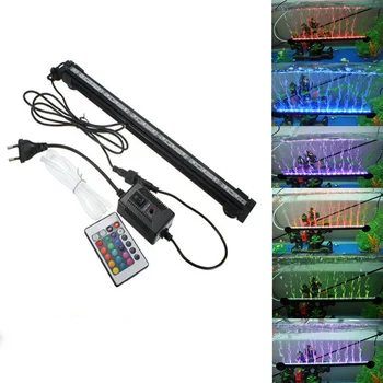 

Aquarium LED Lighting 48CM RGB Led Tube Waterproof IP68 Submersible Colorful Air Bubble Coral Plants Grow Lamp Fish Tank Remote
