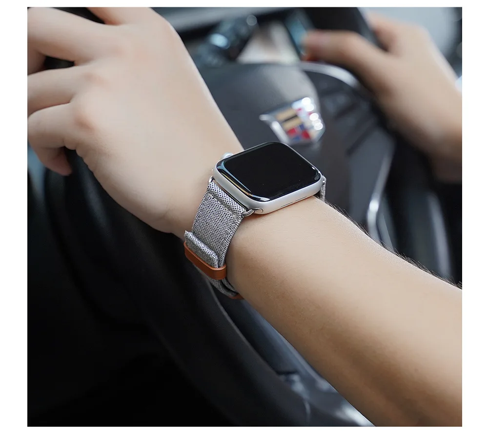 Ремешок для часов pple iwatch4 ремешок из искусственной кожи с двойным кольцом для ремешка pple 44 мм 42 мм 40 мм 38 мм - Цвет: B