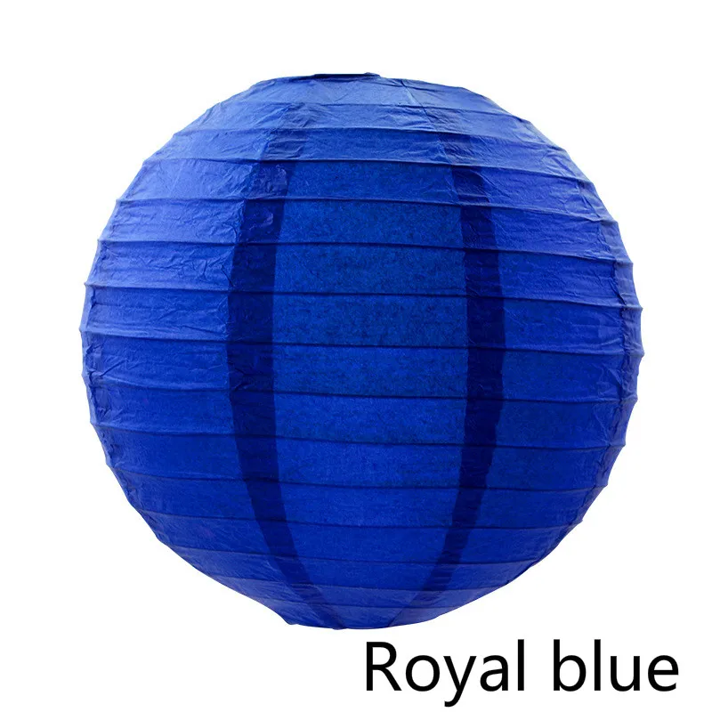 lantern Royal blue 4/6/8/10/12/14/16 дюймов Декоративные Бумага Pom poms подвесной бумажный фонарик шары диаметром украшение на свадьбу День рождения Детская праздничная одежда; расходные материалы - Цвет: lantern Royal blue