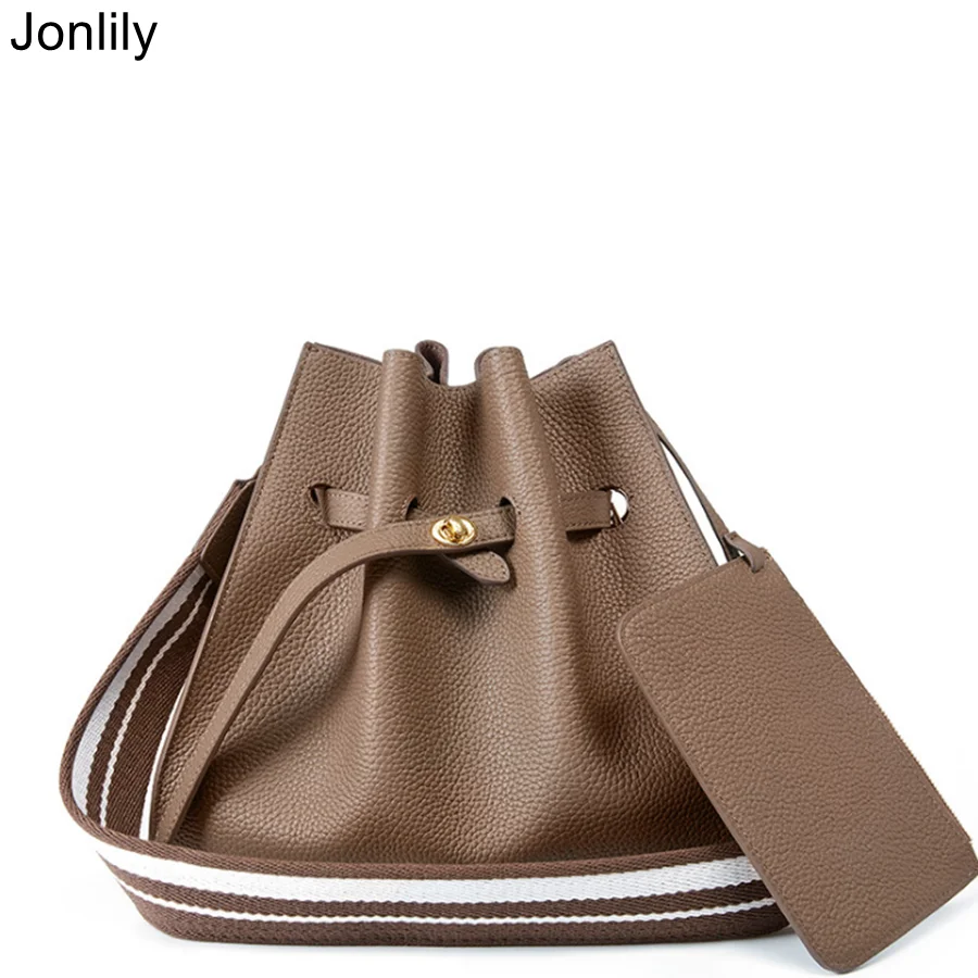 Jonlily, женская сумка через плечо из натуральной кожи, женская модная композитная сумка, сумка на шнурке, элегантная сумка-мессенджер через плечо,-KG307