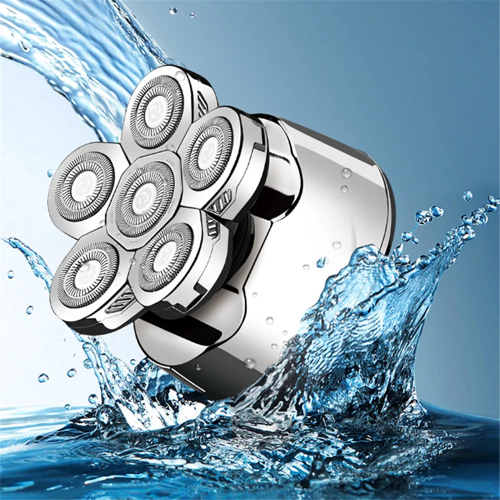 LK 8820 6in1 Grooming Kits Electric Shaver Facial Body Razor for Men Beard Wet Dry Rotary