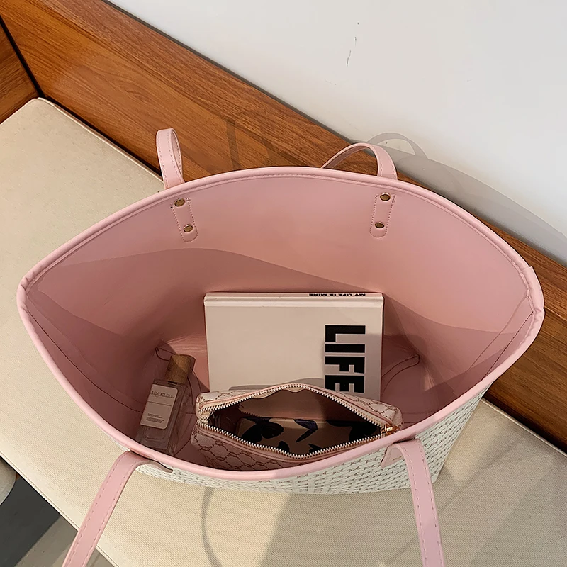 Women's Fashion Pattern Design Tote Bags Large-Capacity pu Leather Waterproof Shoulder Handbag Female Brand Shopping Bag Purse