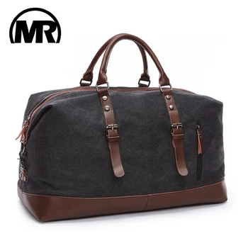 

MARKROYAL Canvas Leather Men Travel Bags Carry On Luggage Bag Men Duffel Bags Handbag Travel Tote Large Weekend Bag Dropshipping