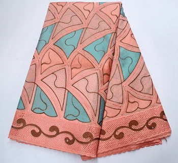 

Latest 2019 African Peach Cotton Swiss Voile Lace Fabric High Quality African Swiss Voile Lace In Switzerland Cotton Lace Fabric