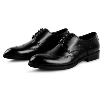 

Leather Shoes Men's Pure Leather Formal Wear Pure Leather Men Shoes Work Wear High When Wedding Shoes Genuine Leather Oxfords