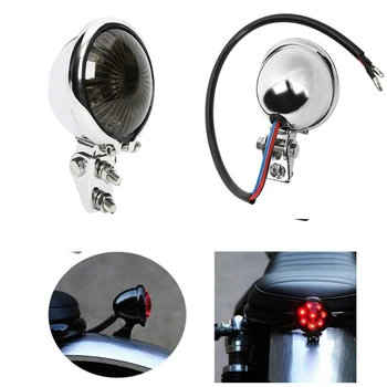 

Motorcycles Brake Tail Light LED Brake Stop Lights Integrated Taillight Bates for Harley Chopper Bobber ATVS Dirt Bike Cafe Race