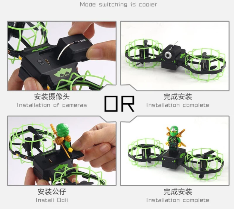 Wi-Fi FPV 720P камера RC игрушка Дрон крутой Скейтбординг летательный аппарат 3D рулон быстрая роация отношение удерживать дистанционное управление Heliopcopter