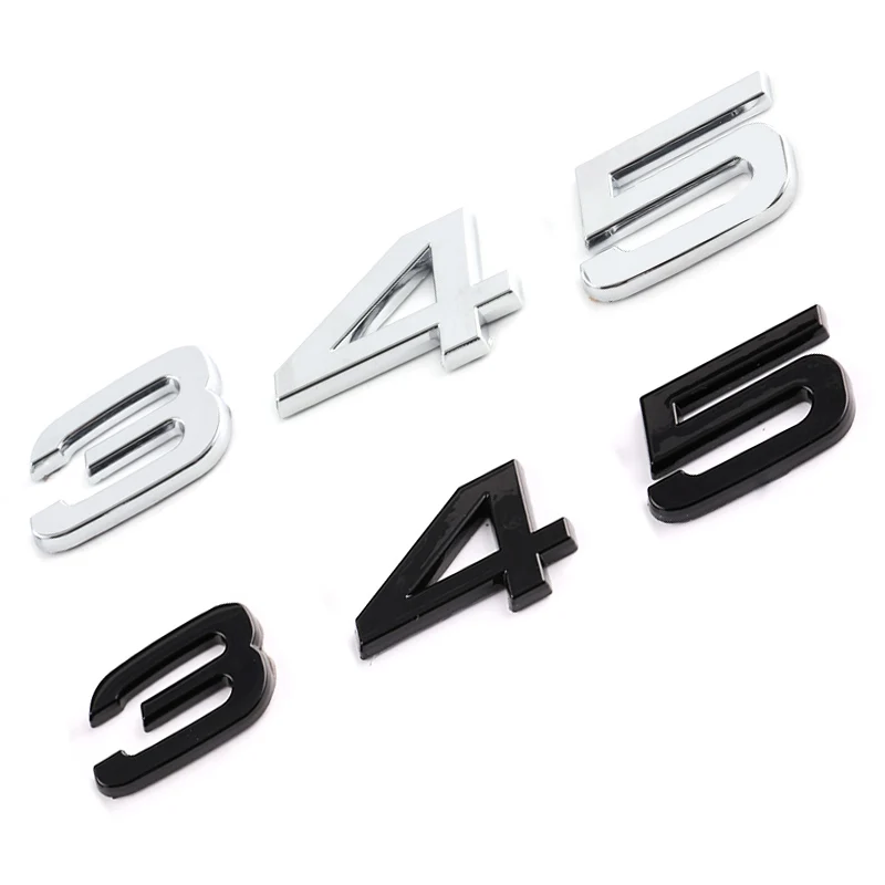 Письмо Эмблема для Audi S3 S4 S5 S6 S7 S8 RS3 RS4 RS5 RS6 RS7 RSQ3 RSQ5 RSQ7 TTS TTRS стайлинга автомобилей