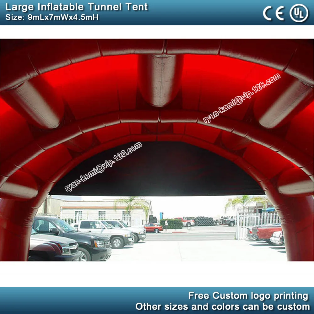 Free Shipping 9m Large Inflatable Tunnel Tent For Outdoor Events Giant Marquee Roof For Advertising Promotion Can Be Custom Made 4