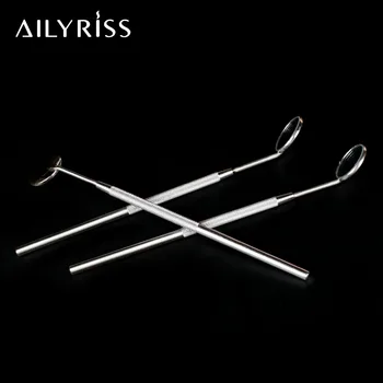 

2 PCS Mini Stainless Steel Checking Mirror Detachable for Observing Small Details Checking Eye Lash Grafting Beauty Tools