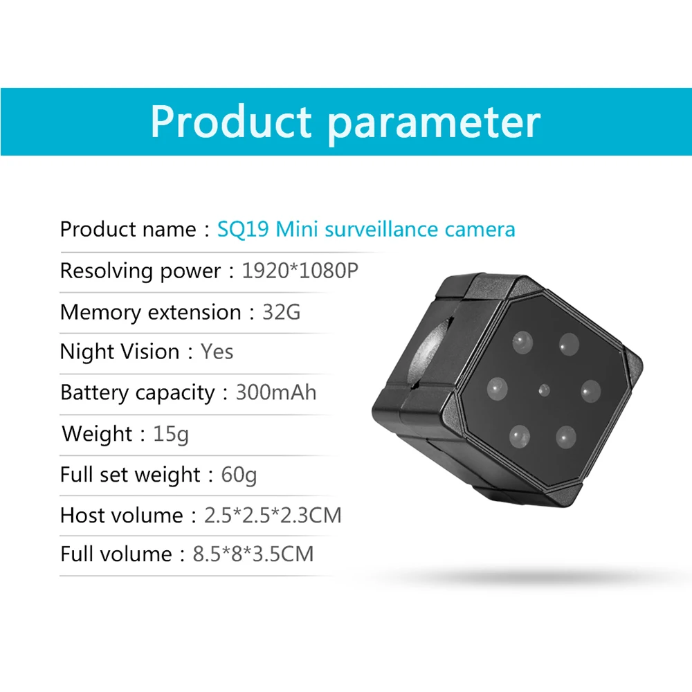 BORUIT SQ19 мини камера HD 1080P ночного видения Видеокамера движения DVR микро камера Спорт DV видео маленькая камера cam SQ 19