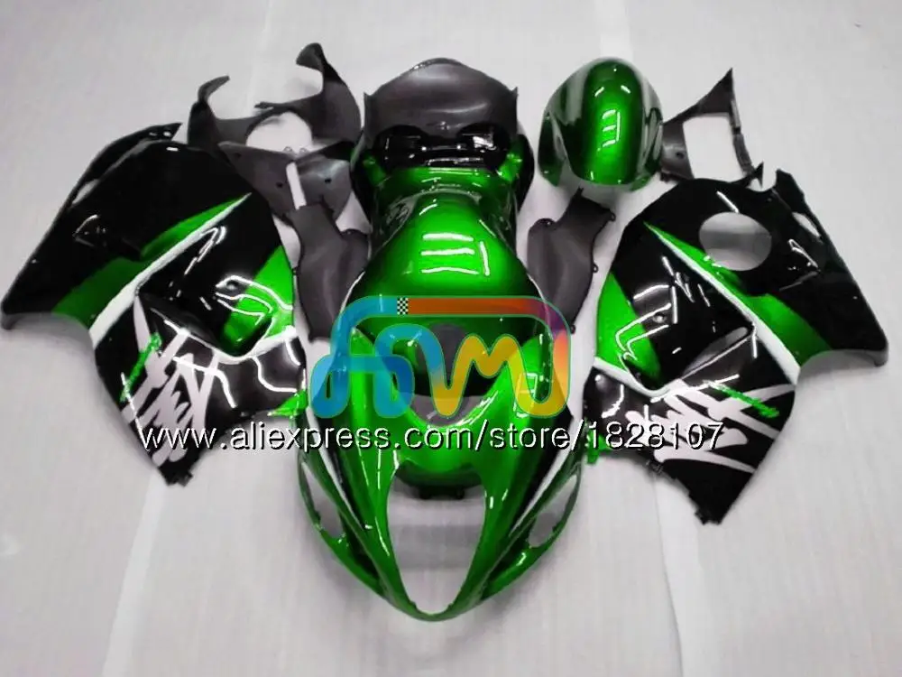 GSXR 1300 для SUZUKI Hayabusa GSXR-1300 2002 2003 2004 2005 2006 2007 49BS. 136 GSXR1300 96 02 03 04 05 06 07 обтекателя глянцевый зеленый - Color: No. 25