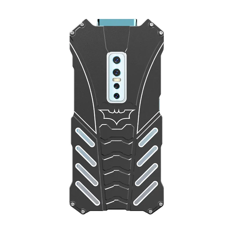 R-JUST Luxury Bat man Kickstand Shockproof Case For VIVO V17 Pro Bumper Armor Metal Back Cover Cases Shell