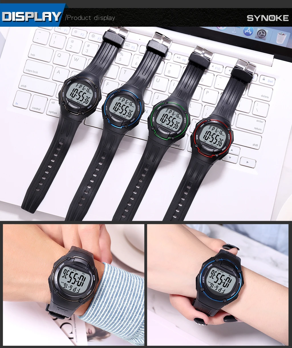 SYNOKE спортивные цифровые наручные часы черные мужские часы светодиодный хронограф ударостойкие Часы Секундомер модные часы Relogio