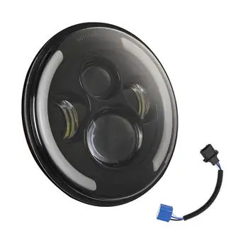 

Motorcycle Led Headlights Crescent Moon Blue Light Four Lighting Modes Modified Headlight Turn Signal Lights