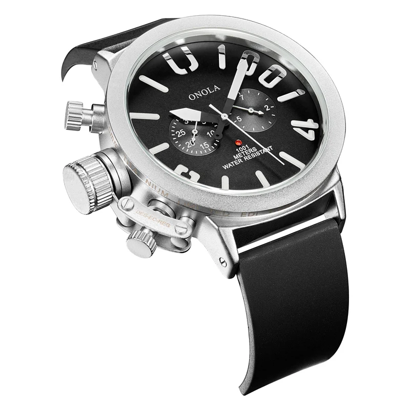 

ONOLA Military Multifunctional Automatic Mechanical Men's Watch Fashion High-end Sports Silicone Waterproof Watchband Watches