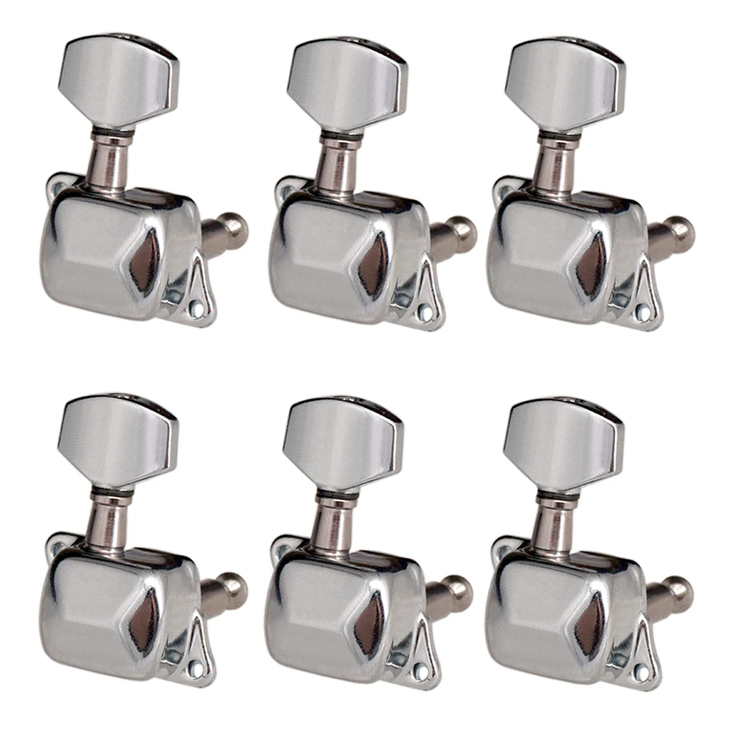 6R Silver Machine Heads Key Tuners Tuning Pegs For Electric Guitar Accessory