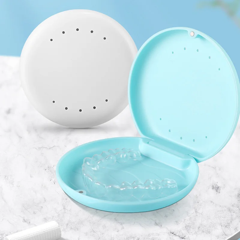 

Dental Colorful Invisible Braces Box Holder Box Carrying Storage Box Orthodontic Denture fault Teeth Box