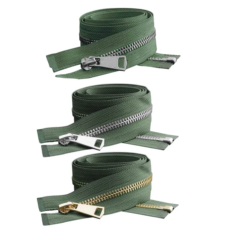 Multi-Size High-Quality Colorful Open-End Auto Lock Metal Zipper for DIY Crafts and Fashion Projects