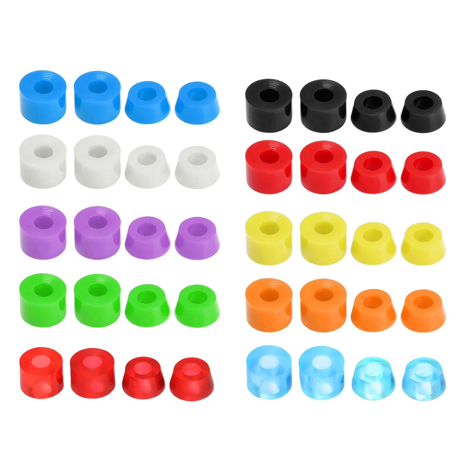 4PCS/Set Skateboard Longboard Truck Bushings Replacement 92 Hardness Bushing for Shock Absorbing | Спорт и развлечения