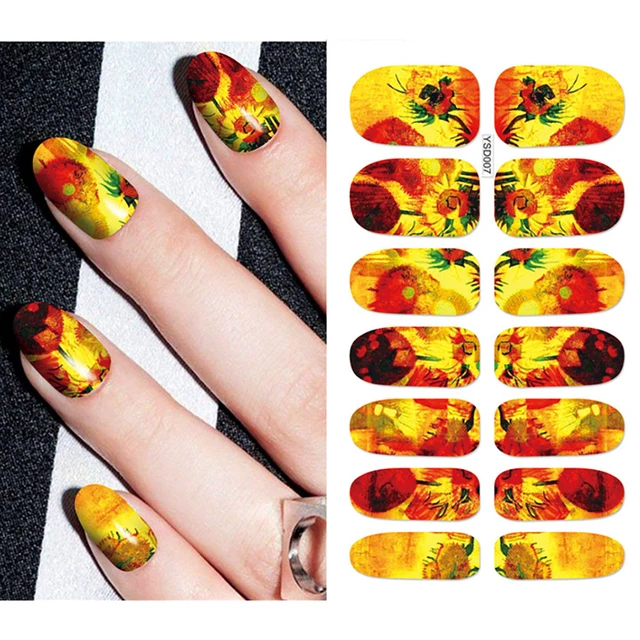 Nail Stickers For Nails Sliders 3D Color Water Transfer Nail Sticker Creativity Decoration Art Necklace Pattern Dreamcatcher YSD007