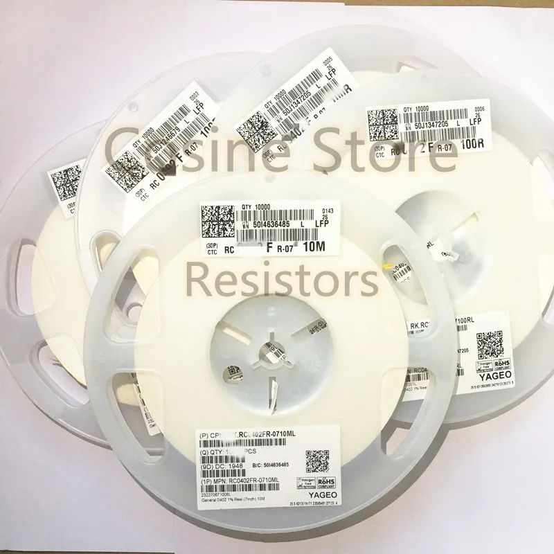 RC0603FR-07 толстопленочные Резисторы SMD 0603 1R 10R 100R Ом 1% | Электронные компоненты и