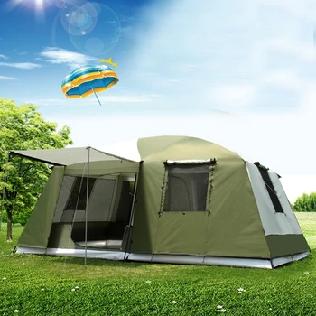 

Ultralarge One Hall Two Bedroom Waterproof Against Big Rain Camping Tent Large Gazebo Barraca Tente Outdoor Party Tent Carpas