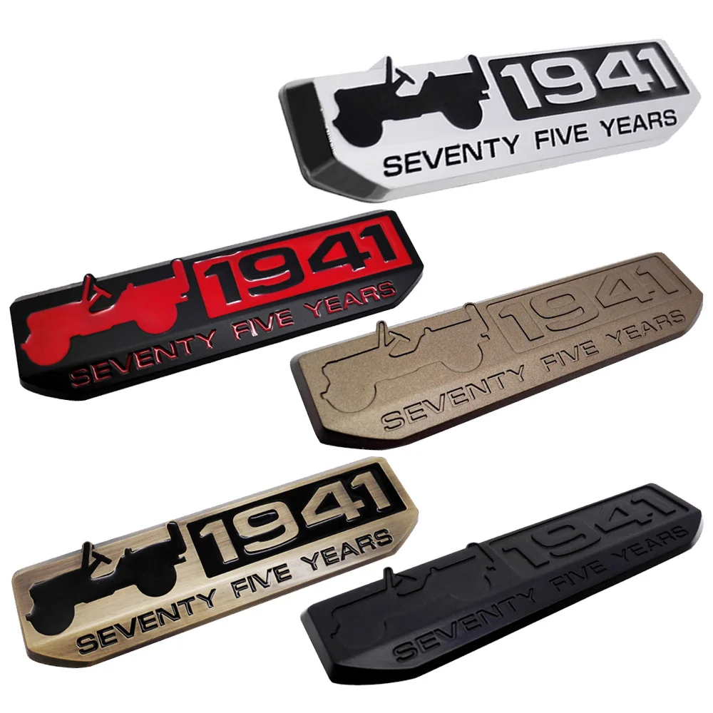 

Metal Car Sticker for 1941 Anniversary Logo for Jeep Wrangler Patriot 2018 2017 Compass Cherokee Renegade Auto Rear Emblem Badge