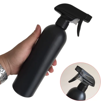 Günstige 500ML Schwarz Friseur Spray Flasche Leere Flasche Nachfüllbar Nebel Flasche Dispenser Salon Barber Haar Werkzeuge Wasser Sprayer