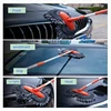 Double Brush Head Rotating Car Wash Mop Three-Section Telescopic Mop Roof Window Cleaning Maintenance Auto Supplies Accessories 2