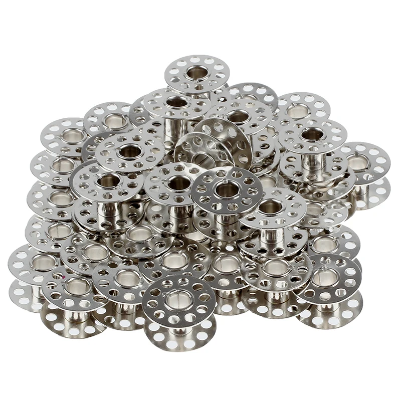 50 шт. катушек металлических банок для бытовой швейной машины|Швейные инструменты