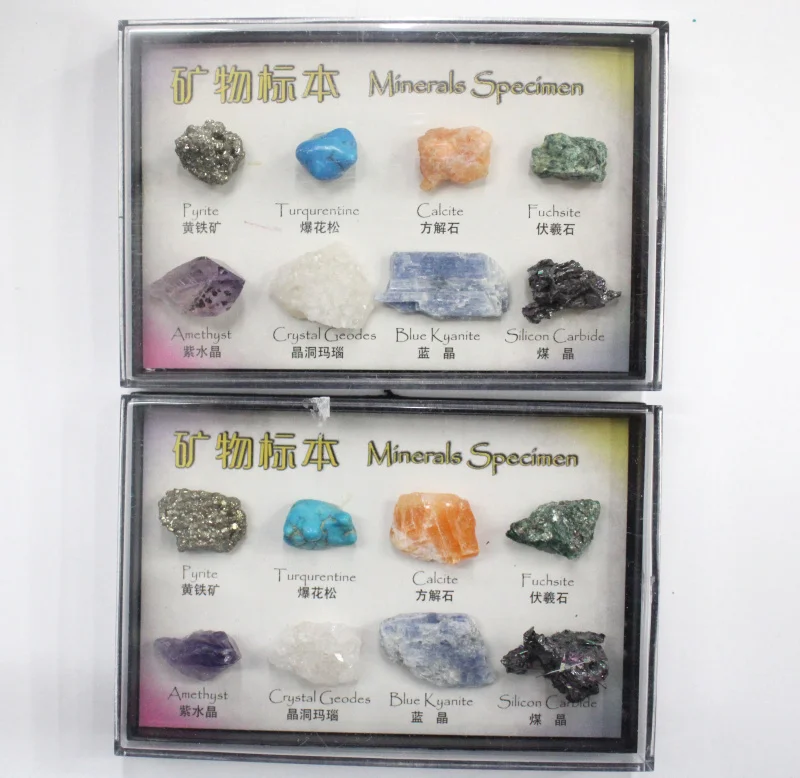 Natural Stone samples Aventurine Quartz Crystal amethysts agates Sample a box 8pcs for DIY Jewelry Making no hole | Украшения и